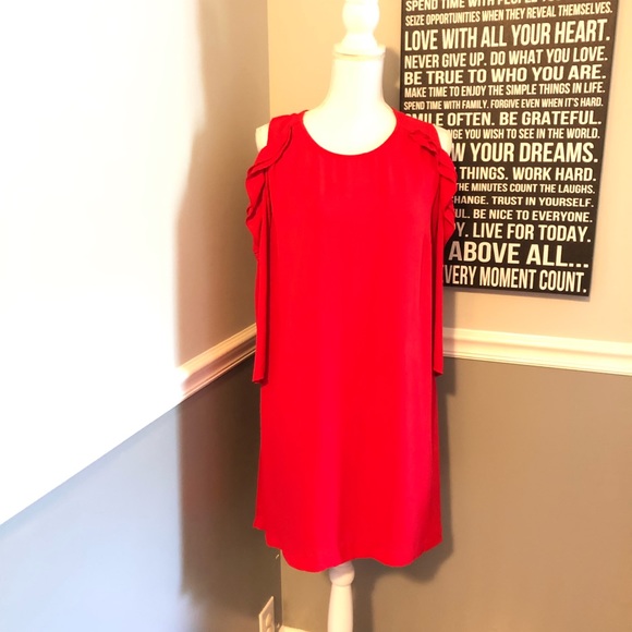 Almost Famous Dresses & Skirts - Almost Famous XL Cold Shoulder Red Dress